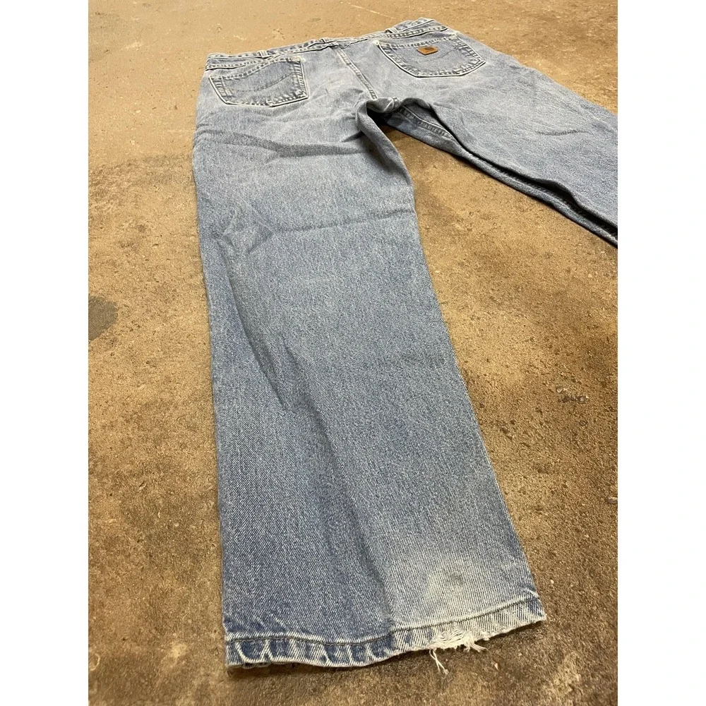 Carhartt Jeans Mens 40x32 Blue Stonewash Traditional Fit Straight Leg B160‎ DST